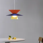 Серия подвесных светильников с плафонами в виде комбинаций усеченных конусов разного цвета и размера MIKKU D D30 от ImperiumLoft