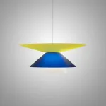 Серия подвесных светильников с плафонами в виде комбинаций усеченных конусов разного цвета и размера MIKKU A D40 от ImperiumLoft