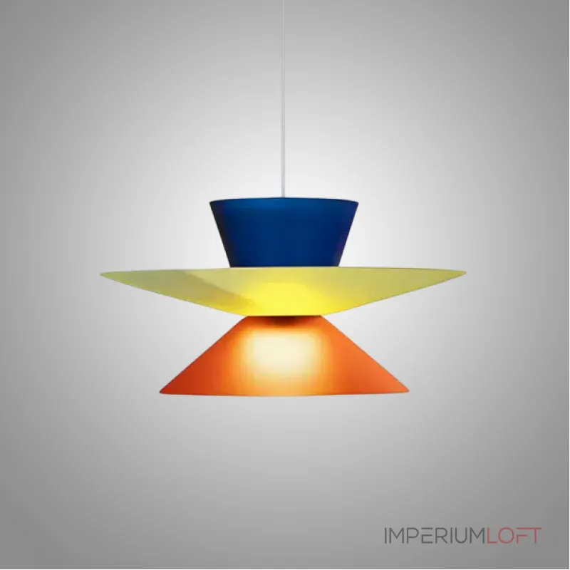 Серия подвесных светильников с плафонами в виде комбинаций усеченных конусов разного цвета и размера MIKKU B D40 от ImperiumLoft Серия подвесных светильников с плафонами в виде комбинаций усеченных конусов разного цвета и размера MIKKU B D40 от ImperiumLoft