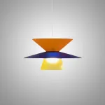 Серия подвесных светильников с плафонами в виде комбинаций усеченных конусов разного цвета и размера MIKKU D D30 от ImperiumLoft