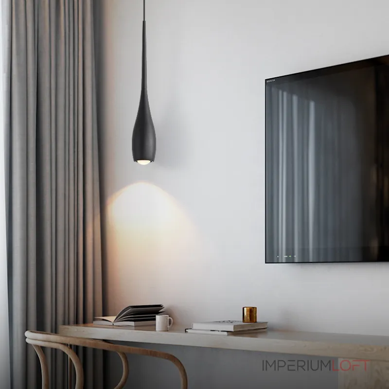 Серия подвесных светодиодных светильников с каплевидным корпусом JURIS B White 3000К с лифтом от ImperiumLoft