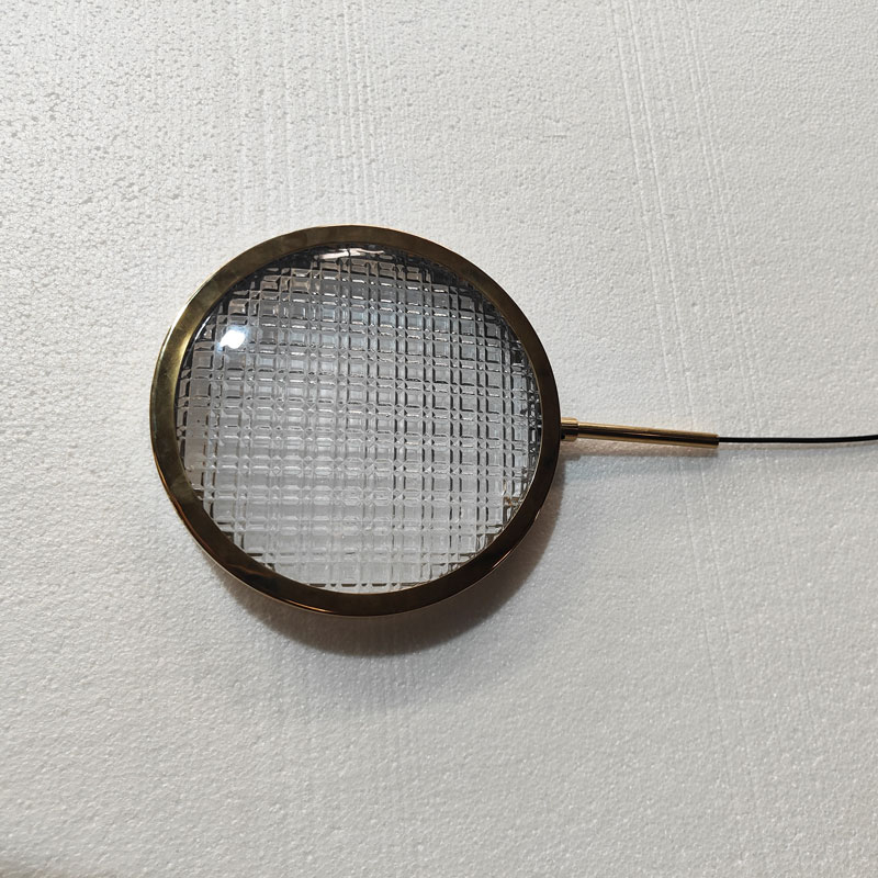 Светодиодный подвесной светильник с дисковидным плафоном с двусторонним свечением из фактурного стекла ручной работы ULF ONE от ImperiumLoft