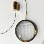 Светодиодный подвесной светильник с дисковидным плафоном с двусторонним свечением из фактурного стекла ручной работы ULF ONE от ImperiumLoft