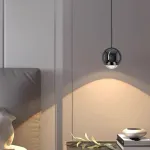 Серия подвесных светильников шарообразной формы с линзированным LED-источником и регулировкой угла наклона TAVE Gold 3000К с лифтом от ImperiumLoft