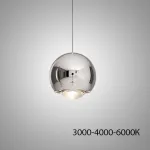 Серия подвесных светильников шарообразной формы с линзированным LED-источником и регулировкой угла наклона TAVE Chrome 3000-4000-6000К от ImperiumLoft