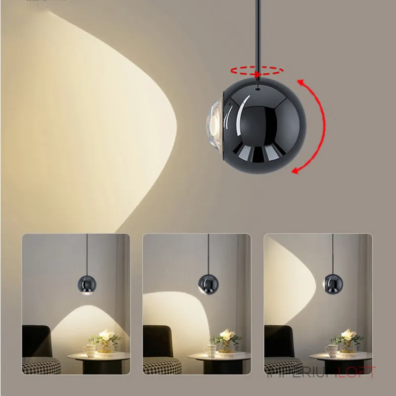 Серия подвесных светильников шарообразной формы с линзированным LED-источником и регулировкой угла наклона TAVE Gold 3000К с лифтом от ImperiumLoft Серия подвесных светильников шарообразной формы с линзированным LED-источником и регулировкой угла наклона TAVE Gold 3000К с лифтом от ImperiumLoft