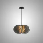 Серия подвесных светодиодных светильников с оригинальными рассеивателями с рельефной поверхностью, изогнутыми винтом вокруг цилиндрического основания VOLGER B Grey от ImperiumLoft