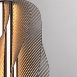 Серия подвесных светодиодных светильников с оригинальными рассеивателями с рельефной поверхностью, изогнутыми винтом вокруг цилиндрического основания VOLGER A Grey от ImperiumLoft