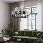 Подвесная люстра FEAT LUX L18 Black