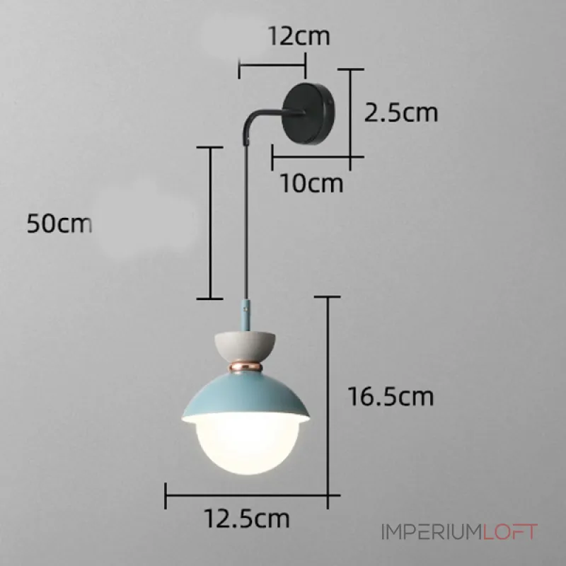 Настенный светильник POMPON WALL Pink Grey от ImperiumLoft