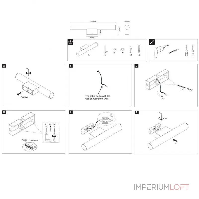 Настенный светильник BALAESE от ImperiumLoft
