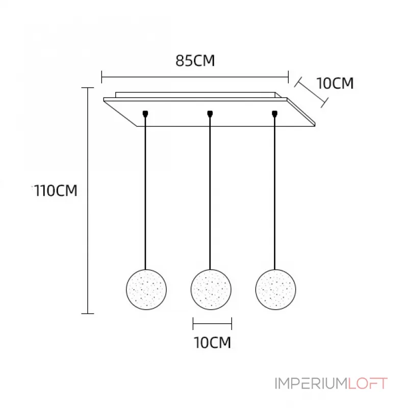 Подвесной светильник FRESH MORE L12 Планка