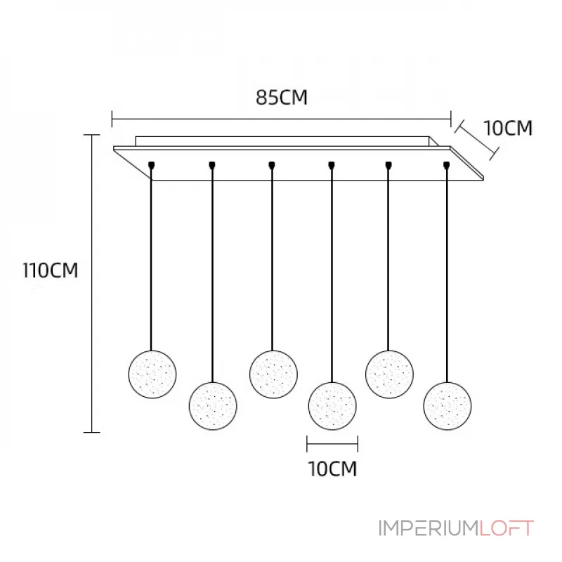 Подвесной светильник FRESH MORE L12 Планка