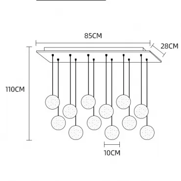 Подвесной светильник FRESH MORE L12 Планка