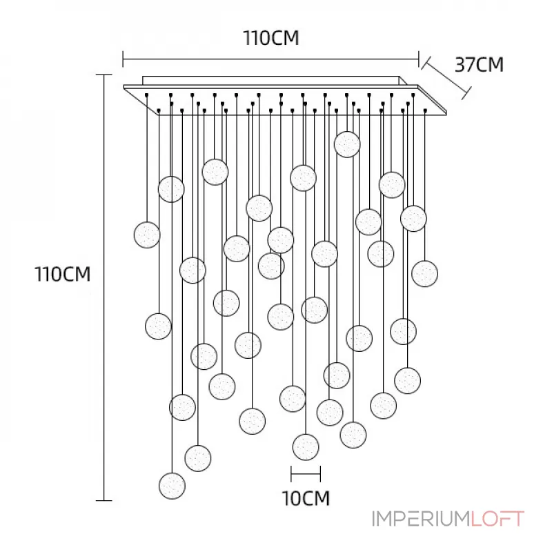 Подвесной светильник FRESH MORE L12 Планка