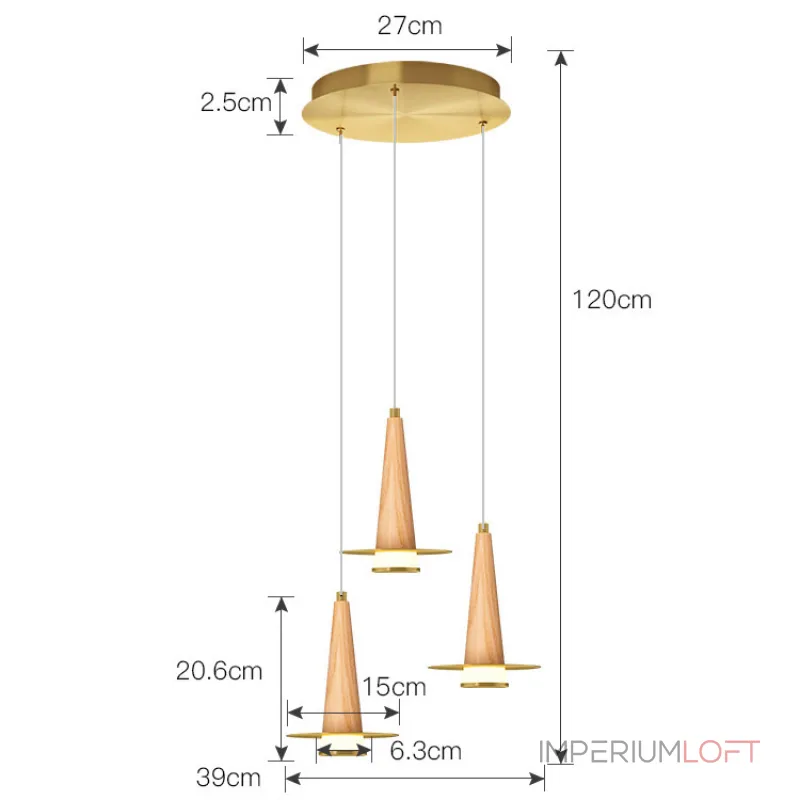 Подвесной светильник CURTISS MORE L3 Brown Планка Подвесной светильник CURTISS MORE L3 Brown Планка
