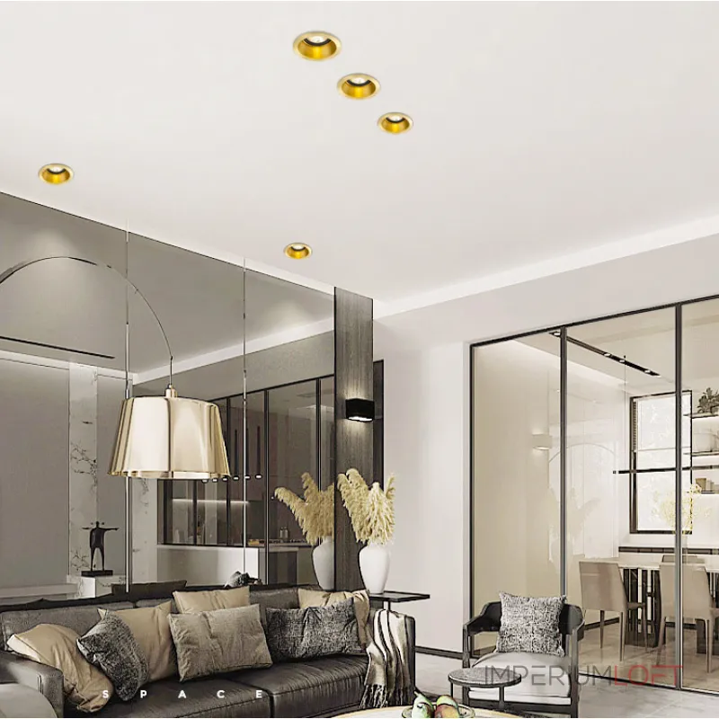 Точечный светильник CALL D9 Brass 4000 К от ImperiumLoft