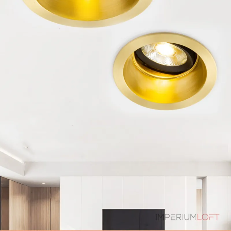 Точечный светильник CALL D9 Brass 4000 К от ImperiumLoft