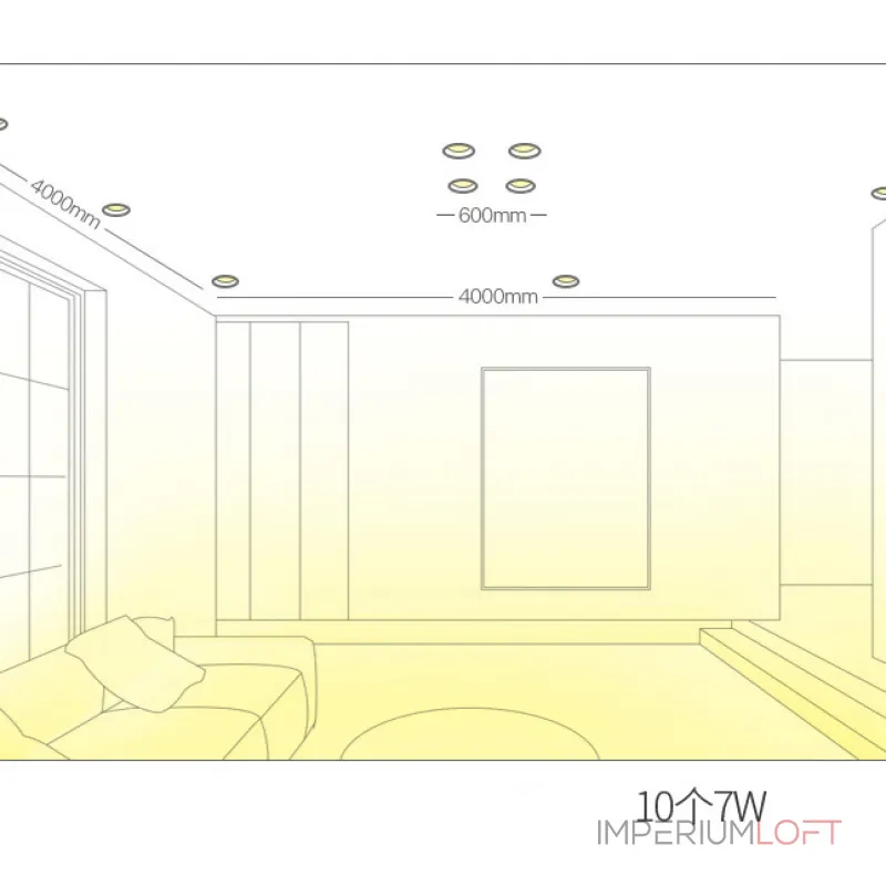 Точечный светильник MEUD D12 Black Brass 12W от ImperiumLoft