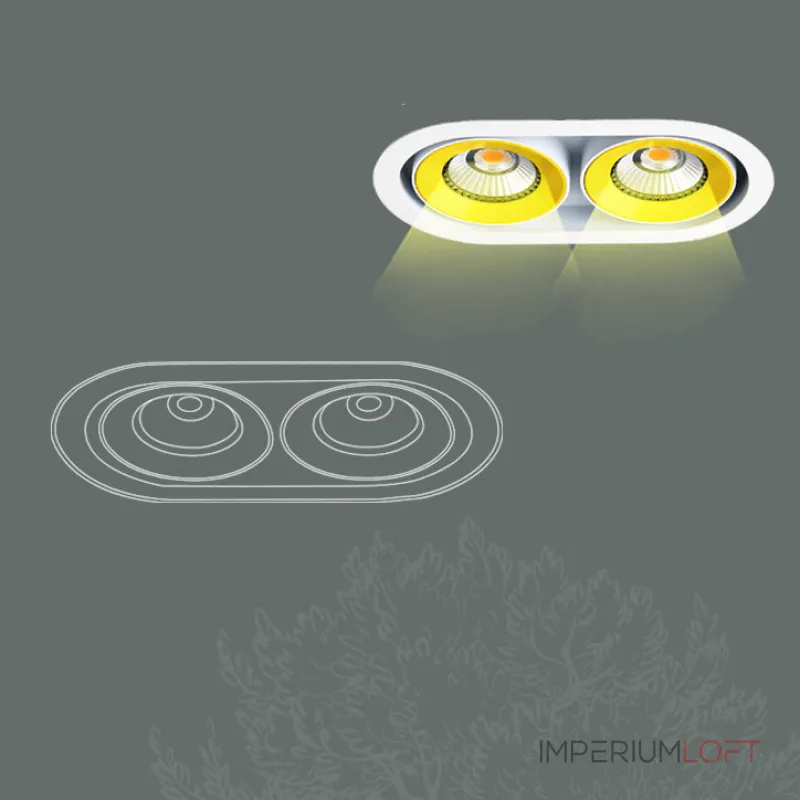 Точечный светильник REXTON B L2 White Yellow 3000 К от ImperiumLoft Точечный светильник REXTON B L2 White Yellow 3000 К от ImperiumLoft