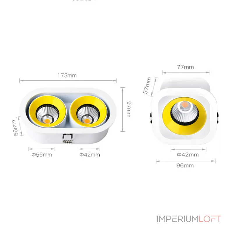 Точечный светильник REXTON B L2 White Yellow 3000 К от ImperiumLoft Точечный светильник REXTON B L2 White Yellow 3000 К от ImperiumLoft
