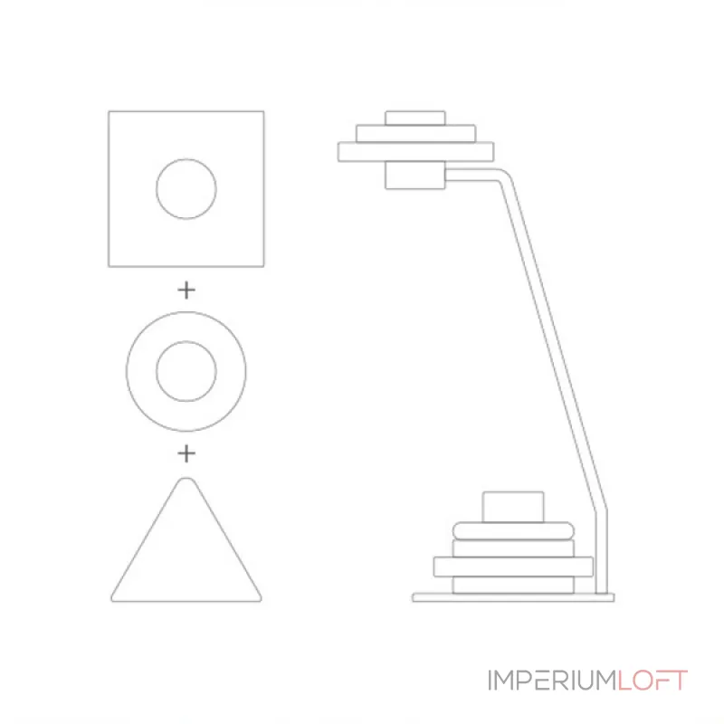 Настольная лампа KIRKE Multicolor Круг от ImperiumLoft