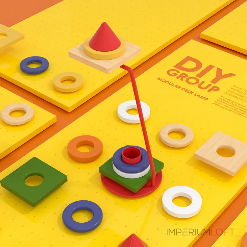 Настольная лампа KIRKE Multicolor Круг от ImperiumLoft