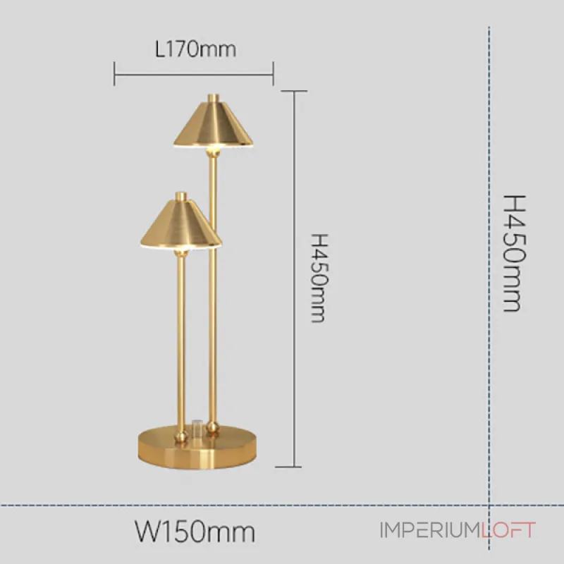 Настольная лампа GENRE TAB Brass от ImperiumLoft