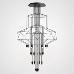 Подвесной светильник Via Wireflow Chandelier polyhedral 0374 Suspension lamp