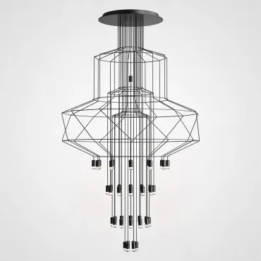 Подвесной светильник Via Wireflow Chandelier polyhedral 0374 Suspension lamp Подвесной светильник Via Wireflow Chandelier polyhedral 0374 Suspension lamp
