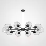 Люстра на штанге MARINE B 10 Black/Transparent от ImperiumLoft