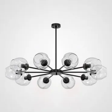 Люстра на штанге MARINE B 10 Black/Transparent