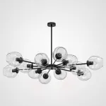 Люстра на штанге MARINE D104 12 lamps Black/Transparent от ImperiumLoft