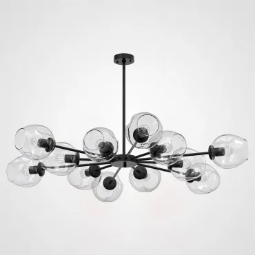 Люстра на штанге MARINE D104 12 lamps Black/Transparent