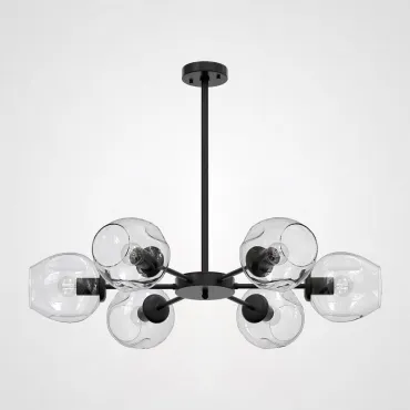 Люстра на штанге MARINE B 6 Black/Transparent