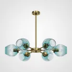 Люстра на штанге MARINE B 6 Gold/Blue от ImperiumLoft