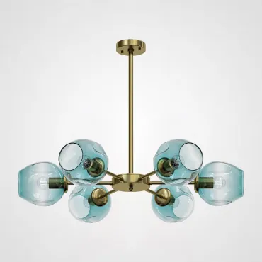 Люстра на штанге MARINE B 6 Gold/Blue