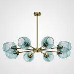 Люстра на штанге MARINE B 8 Gold/Blue от ImperiumLoft