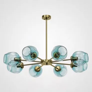 Люстра на штанге MARINE B 8 Gold/Blue