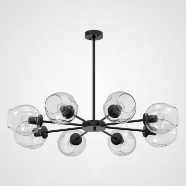 Люстра на штанге MARINE B 8 Black/Transparent