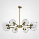 Люстра на штанге MARINE B 8 Gold/Transparent от ImperiumLoft