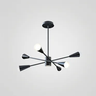 Люстра на штанге MILTON 6 Черный