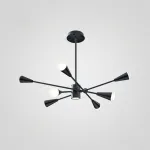Люстра на штанге MILTON 8 Черный