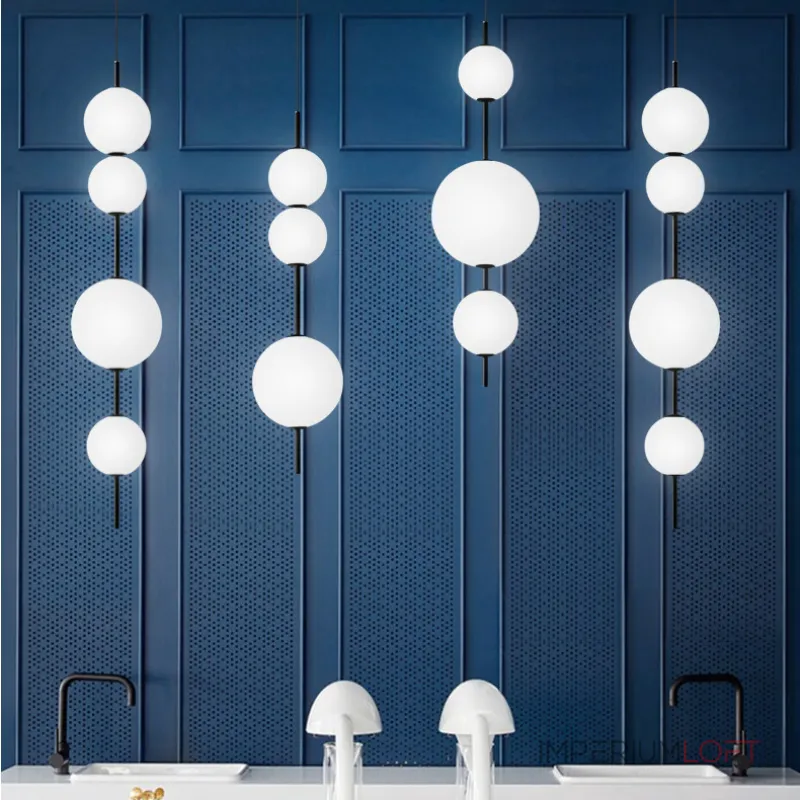 Подвесной светильник White beads Pendant D50 от ImperiumLoft