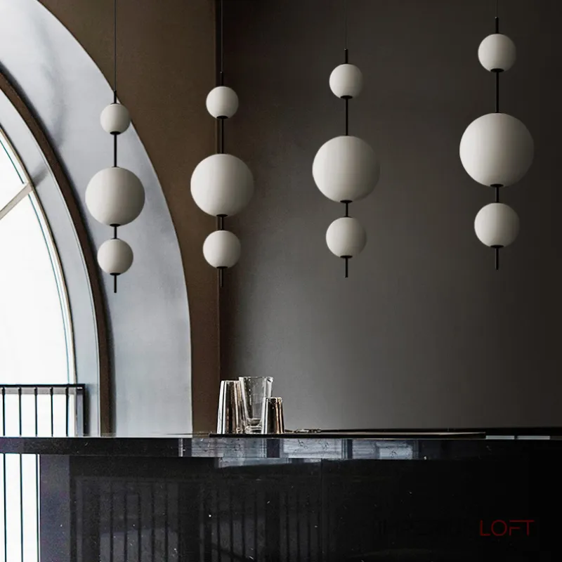 Подвесной светильник White beads Pendant D50 от ImperiumLoft