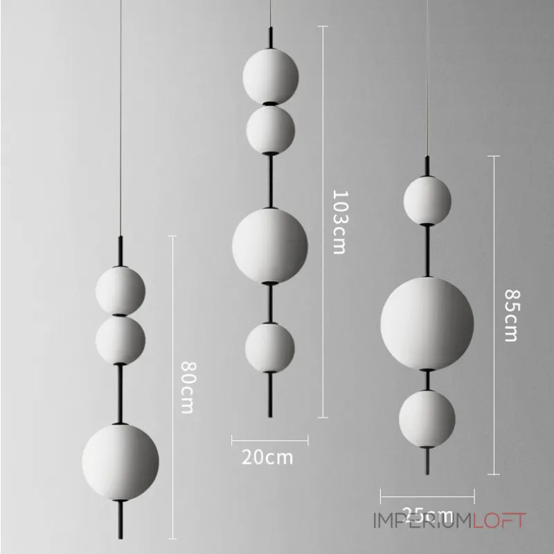 Подвесной светильник White beads Pendant D50 от ImperiumLoft