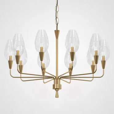 Подвесная дизайнерская люстра Viola 10 Прозрачный