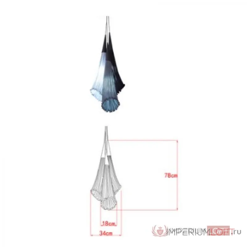 Подвесная люстра Aqua Creations Lighting Chilli chandelier 3S