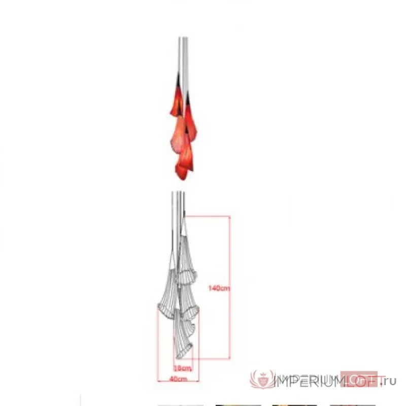 Подвесная люстра Aqua Creations Lighting Chilli chandelier 5S