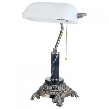 Настольная лампа офисная Vitaluce V2907 V2907/1L Цвет арматуры серебро Цвет плафонов белый Настольная лампа офисная Vitaluce V2907 V2907/1L Цвет арматуры серебро Цвет плафонов белый
